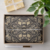 金ゴールドブラックデザイン切り離し背景 薄葉紙 (ギフト)