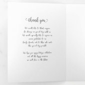 金ゴールドブラックトパズジェムストーン結婚式 プログラム (内部最初)