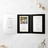 金ゴールドブラックトパズジェムストーン結婚式 プログラム (内部)