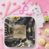 金ゴールドブラックナイトクラブパーティーブライダルシャワー ペーパープレート (パーティー)