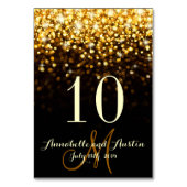 金ゴールドブラックハリウッドグリッツ結婚グラムズテーブルカード テーブルナンバー (裏面)