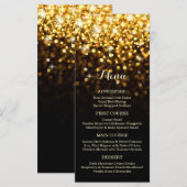 金ゴールドブラックハリウッドグリッツ結婚グラムズメニュー メニュー (正面/裏面)