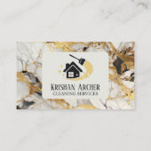 金ゴールドブラックビーゲマーブルメイドサービスハウスキーパー 名刺 (裏面)