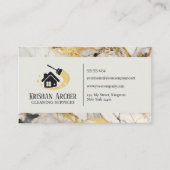 金ゴールドブラックビーゲマーブルメイドサービスハウスキーパー 名刺 (正面)