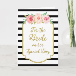 金ゴールドブラックピンクブライド結婚ズおめでとう カード
