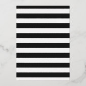 金ゴールドブラックピンク女の子のベビー 箔招待状 (裏面)