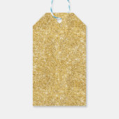 金ゴールドブラックファミリーメリークリスマスホリーグリッター ギフトタグ (裏面)