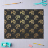 金ゴールドブラックファンタジードラゴンパーティーティッシュペーパー 薄葉紙 (クラフト)