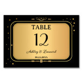金ゴールドブラックフェスティバル結婚紙吹雪 テーブルナンバー (正面)