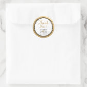 金ゴールドブラックフォーマルズ結婚サンキューラウンドステッカー ラウンドシール (バッグ)