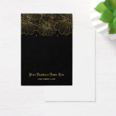 金ゴールドブラックフラワーイヤリングディスプレイカード (デスク)