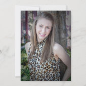 金ゴールドブラックフローラカレッジトランクパーティー写真招待状 招待状 (裏面)