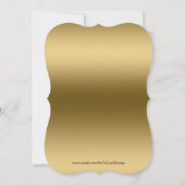 金ゴールドブラックフローラスワーズブライダルシャワー招待状 招待状 (裏面)