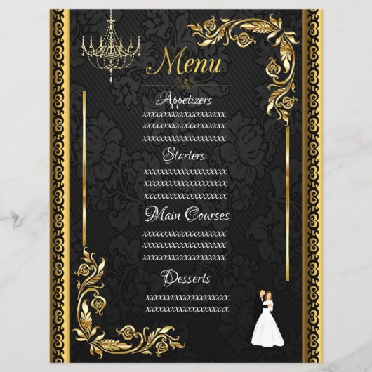 金ゴールドブラックフローラ (正面)