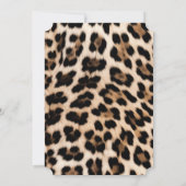 金ゴールドブラックブラウンクリームヒョウ50誕生日 招待状 (裏面)