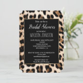 金ゴールドブラックブラウンクリームヒョウ 招待状 (スタンド正面)