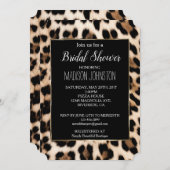 金ゴールドブラックブラウンクリームヒョウ 招待状 (正面/裏面)