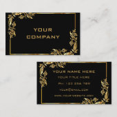金ゴールドブラックプロフェッショナルデザインあなたの名刺 名刺 (正面/裏面)