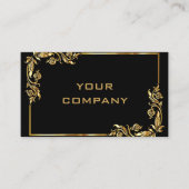金ゴールドブラックプロフェッショナルデザインあなたの名刺 名刺 (正面)