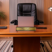 金ゴールドブラックプロフェッショナル事務所 デスクネームプレート