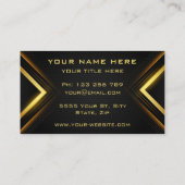 金ゴールドブラックプロフェッショナル名刺 名刺 (裏面)