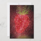 金ゴールドブラックベリー1stバースデーストロベリーグリッター 招待状 (正面)