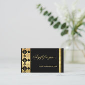 金ゴールドブラックホリデーズギフト券テンプレート 割引カード (スタンド正面)