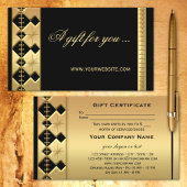 金ゴールドブラックホリデーズギフト券テンプレート 割引カード
