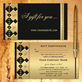 金ゴールドブラックホリデーズギフト券テンプレート 割引カード