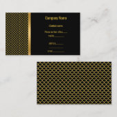 金ゴールドブラックマーメイドテーマトリム名刺 名刺 (正面/裏面)