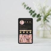 金ゴールドブラックメイク美しいソーシャルメディア影響者 名刺 (スタンド正面)