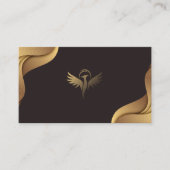 金ゴールドブラックモダンラグジュアリーマネージャエリア 名刺 (正面)