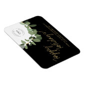 金ゴールドブラックモダンリースあなたのロゴ会社の休日 マグネット (右側)