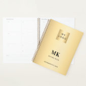 金ゴールドブラックモノグラムイニシャル事業2026 プランナー手帳 (ディスプレー)