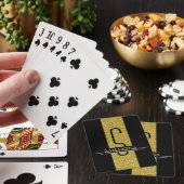 金ゴールドブラックモノグラムグリッター自転車トランプ トランプ (インサイチュ)