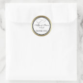 金ゴールドブラックモノグラム結婚C's Thank You ラウンドシール (バッグ)