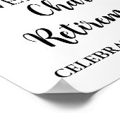 金ゴールドブラックリタイアカスタムメントパーティー12x18写真 ポスター (角)