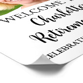 金ゴールドブラックリタイアカスタムメントパーティー8.5x11写真 ポスター (角)