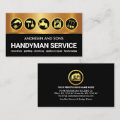 金ゴールドブラックレイヤーのリフォームのアイコン 名刺 (正面/裏面)