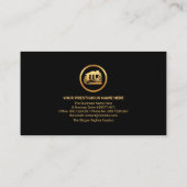 金ゴールドブラックレイヤーツールのアイコンビルダー 名刺 (裏面)