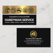 金ゴールドブラックレイヤーハンディマンツール 名刺 (正面/裏面)