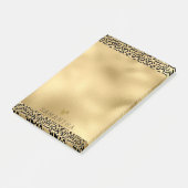 金ゴールドブラックレオパードパーソナライズされたプリント ポストイット (アングル)