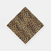 金ゴールドブラックレオパード印刷 スタンダードランチョンナプキン (角)