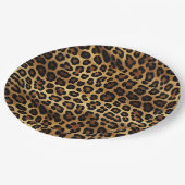 金ゴールドブラックレオパード印刷 ペーパープレート (アングル)