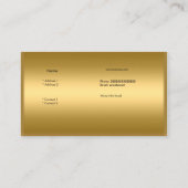 金ゴールドブラックレオパード金ゴールドブエレガントティック4 名刺 (裏面)