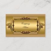 金ゴールドブラックレオパード金ゴールドブエレガントティック4 名刺 (正面)