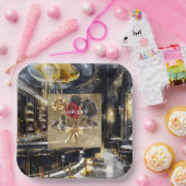 金ゴールドブラックレッドナイトクラブフローラブライダルシャワー ペーパープレート (パーティー)