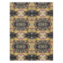 金ゴールドブラックレッド日本のフローラコットンダイニング