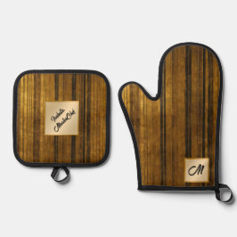 金ゴールドブラックヴィンテージアールデココレクシモダンョン 鍋つかみ&鍋敷きセット