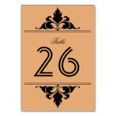 金ゴールドブラックヴィンテージモダンアールデコテーブル番号 テーブルナンバー (正面)